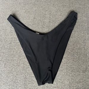 AERIE SWIM Black Super high cut cheekiest bikini bottom